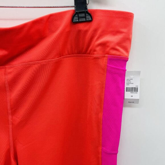 Lane Bryant Womens Plus Size 24 Swim Layering Capri Leggings in Starfish Coral - Picture 4 of 9